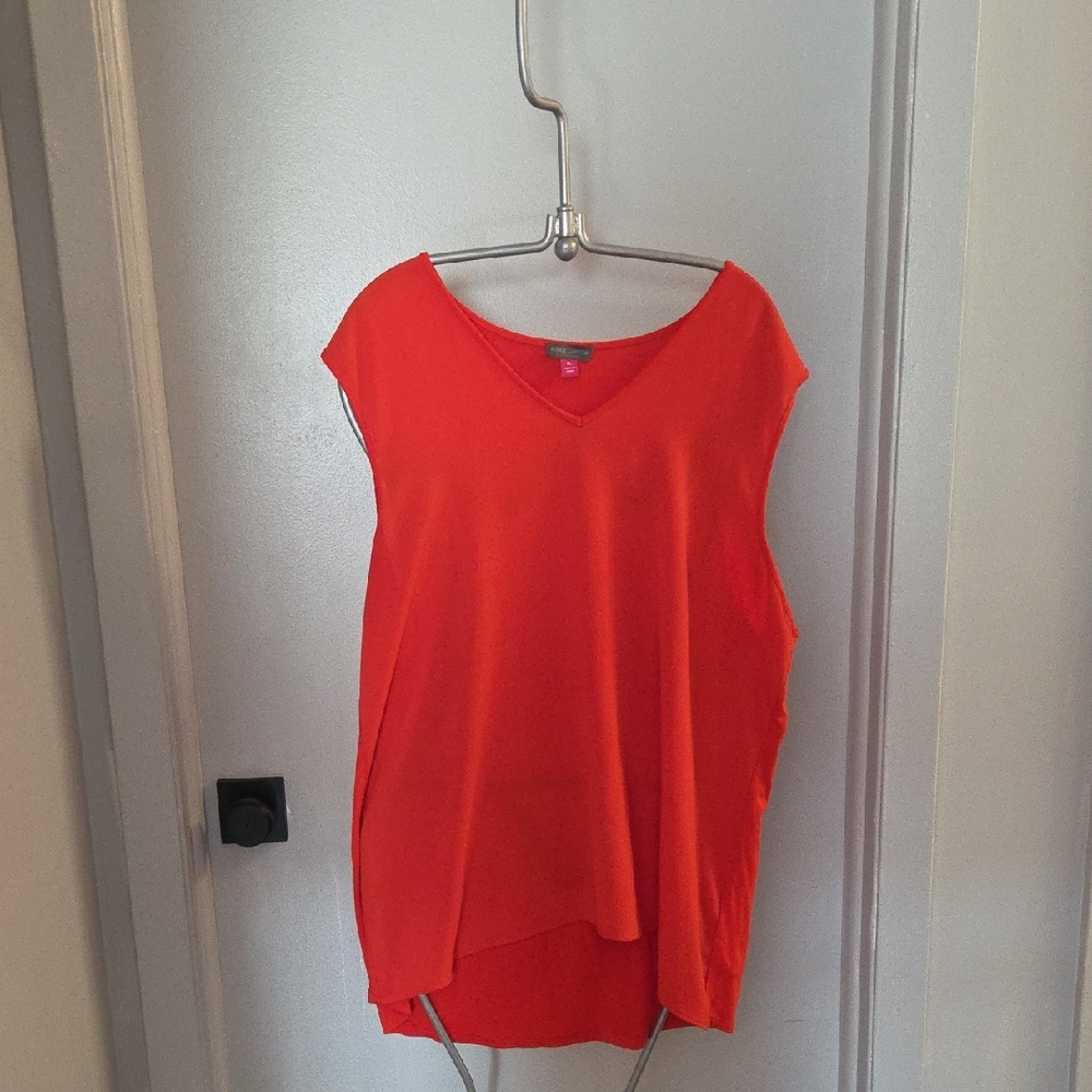 Vince Camuto Vivid Orange Sleeveless Blouse